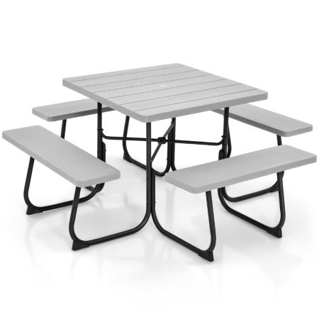set tavolo da picnic con panche