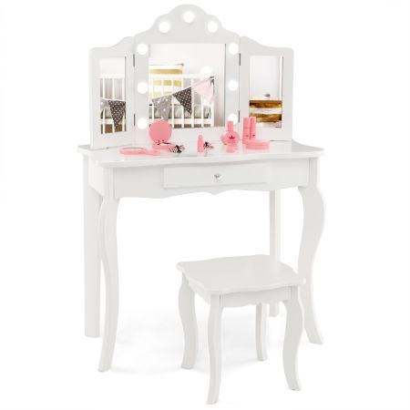 set tavolo vanity e sgabello per bambini