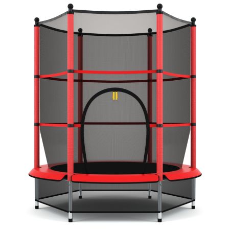 Trampolino per bambino con rete di sicurezza
