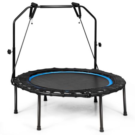 Trampolino fitness con bande di resistenza
