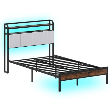 letto piattaforma con ripiano per conservazione