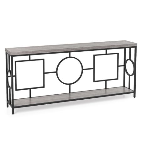 tavolo da ingresso con venature in legno artificiale