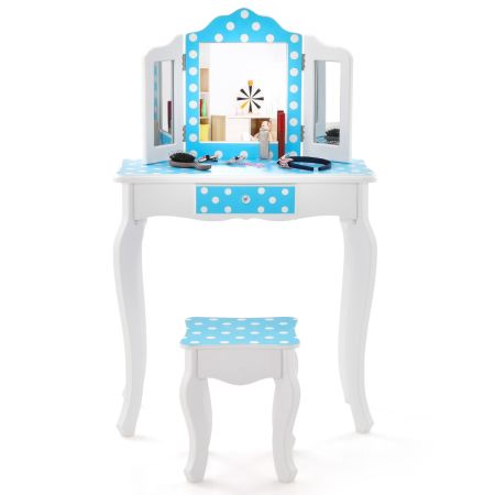 toilette trucco con sgabello bambina