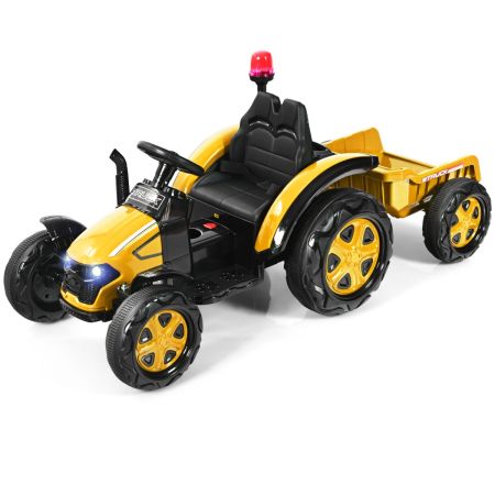 trattore elettrico e rimorchio per bambini piccoli