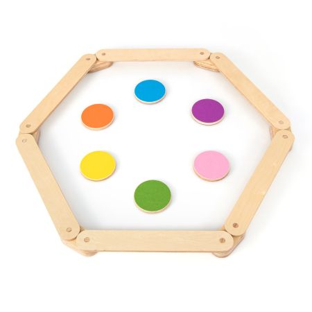 trave d’equilibrio in legno e pietre per gradini