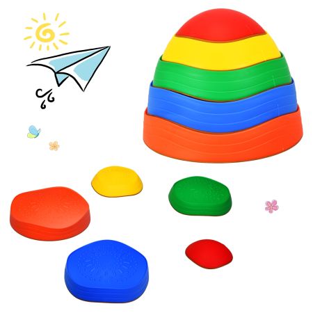 pedana per equilibrio con 5 pezzi impilabili