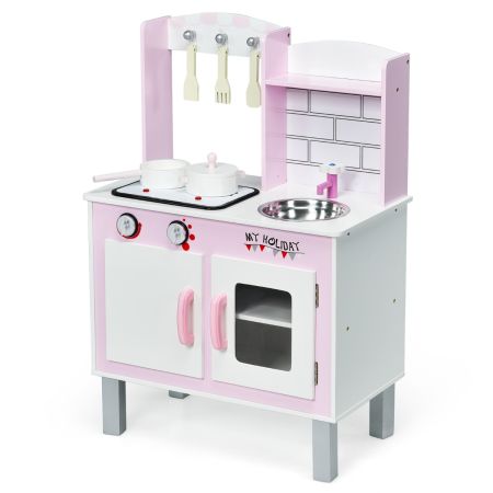 set cucina giocattolo di legno con luci e suoni realistici