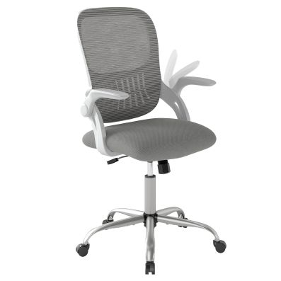 Sedia da ufficio ergonomica con supporto lombare a forma di N, Sedia da scrivania regolabile e inclinabile Nero