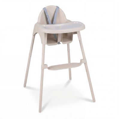 Seggiolone convertibile 2 in 1 in legno regolabile con cintura di sicurezza a 5 punti per neonati 57x57x83cm