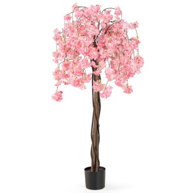 Albero di ciliegio artificiale in fiore rosa artificiale per esterni - Cina Decorazione domestica e pianta artificiale prezzo
