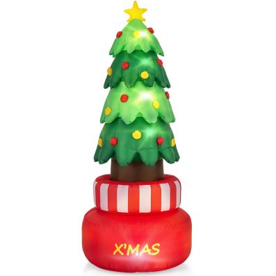 Albero di Natale gonfiabile da 245cm con luci a LED integrate, Albero