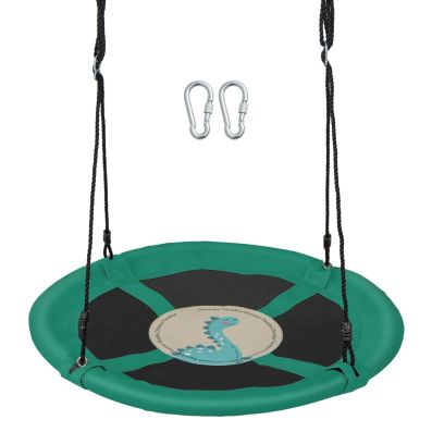 Relaxdays Altalena da Giardino a Rete, per Bambini e Adulti, Regolabile, 120 cm, Portata Max. 150 kg, Nera