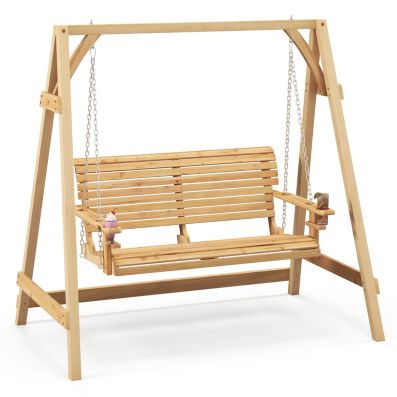 Outsunny 3 in 1 altalena portico per bambini con 2 posti affiancati e 1