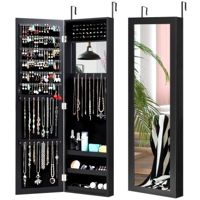 AHDECOR Portagioielli Da Parete Set Di 2, Bianco, In Legno Di Pino E Metallo, Con Asta Per Bracciali E Ganci Per Collane E Orecchini, 38x7,5x7,5 Cm - 5