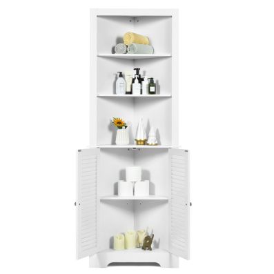 Kleankin Colonna Bagno 2 Ripiani Aperti E 2 Armadietti In Truciolato 30x31 5x169 Cm Bianco E Color Legno~1c4dfe3hing00