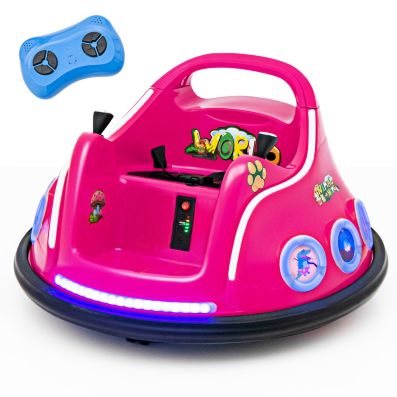 RELAX4LIFE Autoscontro Elettrico 6V Per Bambini 18+ Mesi - Rosso, Con Telecomando, Luci E Musica, Rotazione 360°