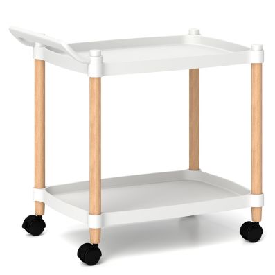 COSTWAY Carrello da Cucina con Ruote Bloccabili, Carrello Bar a 2