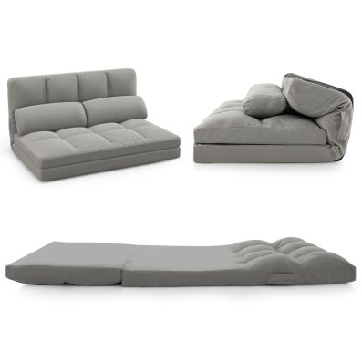 Divano Letto Pieghevole Convertibile Con Cuscino - Materasso Da Pavimento In Memory Foam, Futon Portatile Per Soggiorno, Cameretta, Ufficio - Design Semplice E Salvaspazio - 5