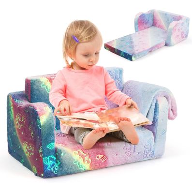 millybo Divano per bambini con funzione di sonno, pieghevole, 3 in 1, per bambini, con funzione letto, per ragazze, ragazzi, mini divano letto, camera dei bambini, poltrona letto (AX4
