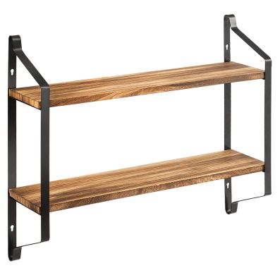 Mensola In Acciaio Inox Doppia Per Cucina 2 Ripiani Scaffale A Parete 200 X 30cm 90868795