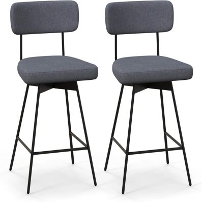 Sgabello niko in metallo nero - Atmosphera créateur d'intérieur