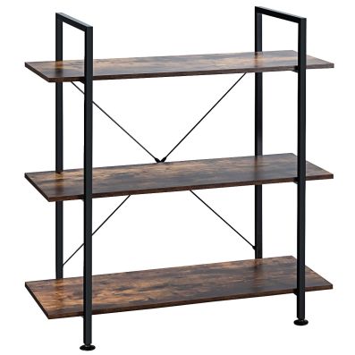 COSTWAY Libreria a 5 Piani a Parete con Struttura in Metallo, Porta libri con Struttura Portante