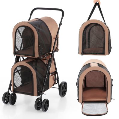 FikaGO Free To Go - Organizer Per Passeggino Con Portabicchieri - Elegante Borsa Per Accessori Animali Domestici - 5
