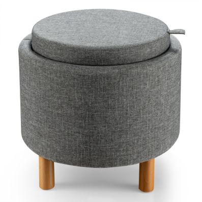 Pouf di design vintage, poggiapiedi gotico, poggiapiedi fatto a mano, panca rotonda ottomana, sgabello pouf da toeletta, sedia per camerino, panca rotonda unica - Italia