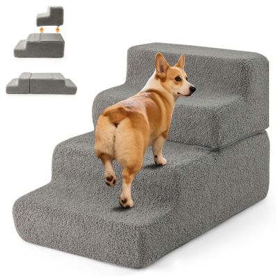 GOPLUS Scaletta per Cani in Spugna, Fondo Antiscivolo, Rivestimento