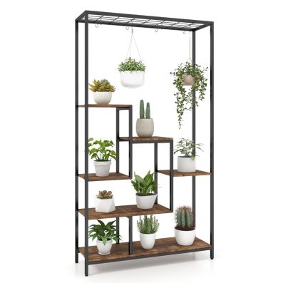 FRAMADO - Ripiani Trio Scaffale per piante, 3 livelli - Nero - 58x22,5x50cm - Scaffale da parete in metallo - Supporto decorativo - Accessori per interni per il soggiorno