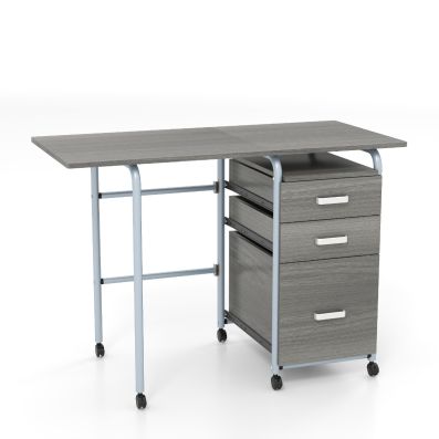 Scrivania Nera con Altezza Regolabile e Ruote, Supporto per Computer Portatile Inclinabile, Slot per Tazza IPad, Tavolino da Letto Soggiorno Divano