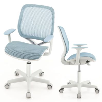 Sedia Da Scrivania Per Bambini Sedia Ergonomica Girevole, Poltrona Schienale Traspirante Forato
