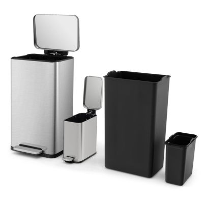 Cestino Rifiuti Per Bagno In Resina Intagliata – 7 Litri – Beige – Design Compatto E Decorativo - 2