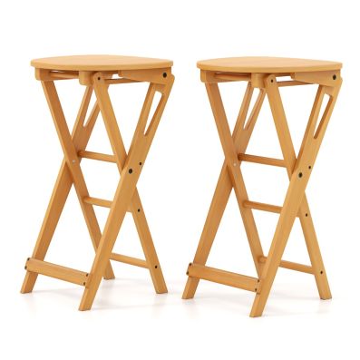 Set Di 6 Sgabelli Pieghevoli Portatili 40cm Con Manico - Colorati, In Plastica E Metallo, Per Casa E Campeggio - 4