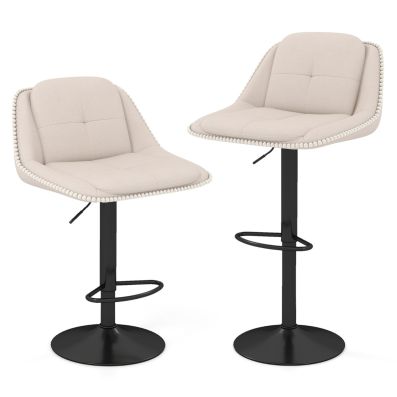 RELAX4LIFE Set di 2 Sgabelli da Bar, Girevole a 360°, Sedie da Cucina