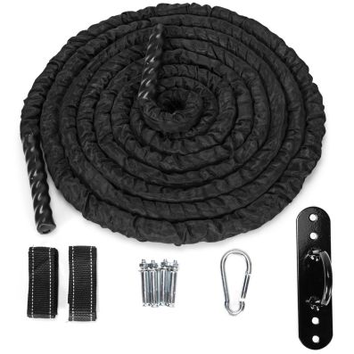 Corda Battle Rope SportVida Per Fitness: 9m, 12m O 15m Per Costruzione Muscolare E Allenamento A Casa
