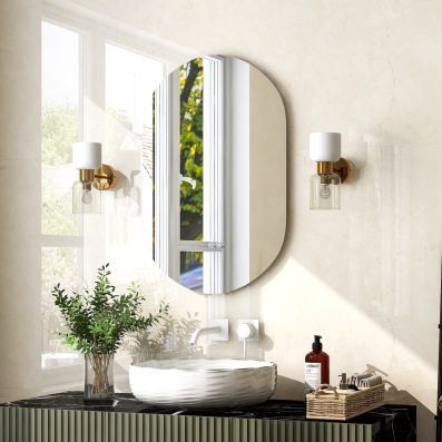 HOMCOM Specchio Da Bagno LED Bluetooth 80 X 100 Cm Interruttore Touch Illuminazione Regolabile 3 Colori Anti~232a9mql9sg01