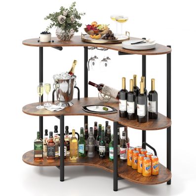 Portabicchieri Da Vino Sottopensile In Metallo Nero - 4 File, Organizer Per Calici Con Panni Inclusi - 4