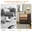 YITAHOME Comò con 9 cassetti, Torre di stoccaggio in tessuto, unità organizzatrice per camera da letto