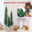 COSTWAY Albero di Natale da 210 cm, Albero di Natale Artificiale con