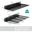 LADER Organizer Da Parete Per Utensili Elettrici – 4 Ripiani In Metallo, 8 Supporti Per Trapano E Scaffalatura Per Garage E Officina