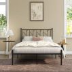 Telaio Basso Per Letto Matrimoniale 7,6 Cm – Base In Metallo Resistente, Angoli Arrotondati, Antirumore, Nero, Facile Montaggio