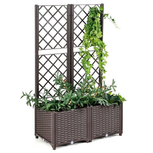 Fioriera Rialzata In Tessuto Non Tessuto, 50x30x20 Cm, 3 Pezzi, Con Manici, Per Orto E Balcone