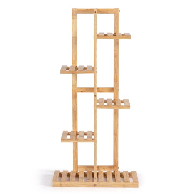 Scaffale per fiori in bambù a 3 livelli 144 x 70 x 40 cm 030007704