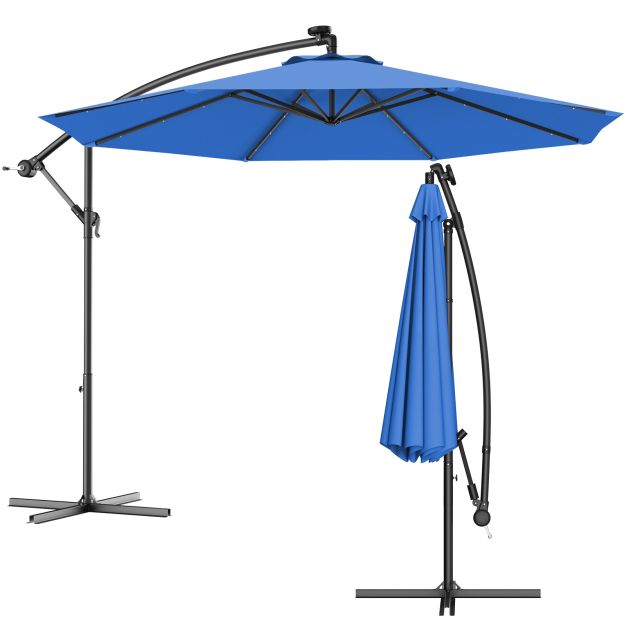 OMBRELLONE DA SOLE PER ZONA PISCINA E GIARDINI - STRUTTURA IN ALLUMINIO E TETTO INCLINABILE - 7 COLORI