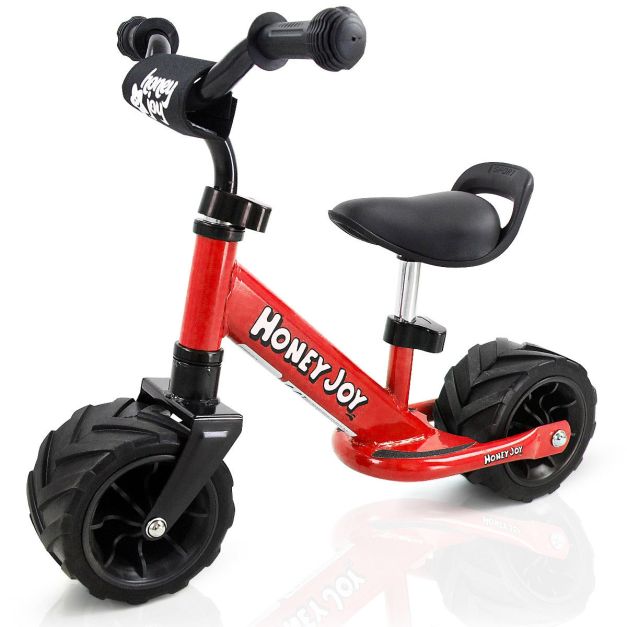 Costway Bicicletta senza pedali per spiaggia 66x38x55cm Prima bici da  equilibrio per bambini regolabile Rosso - Costway