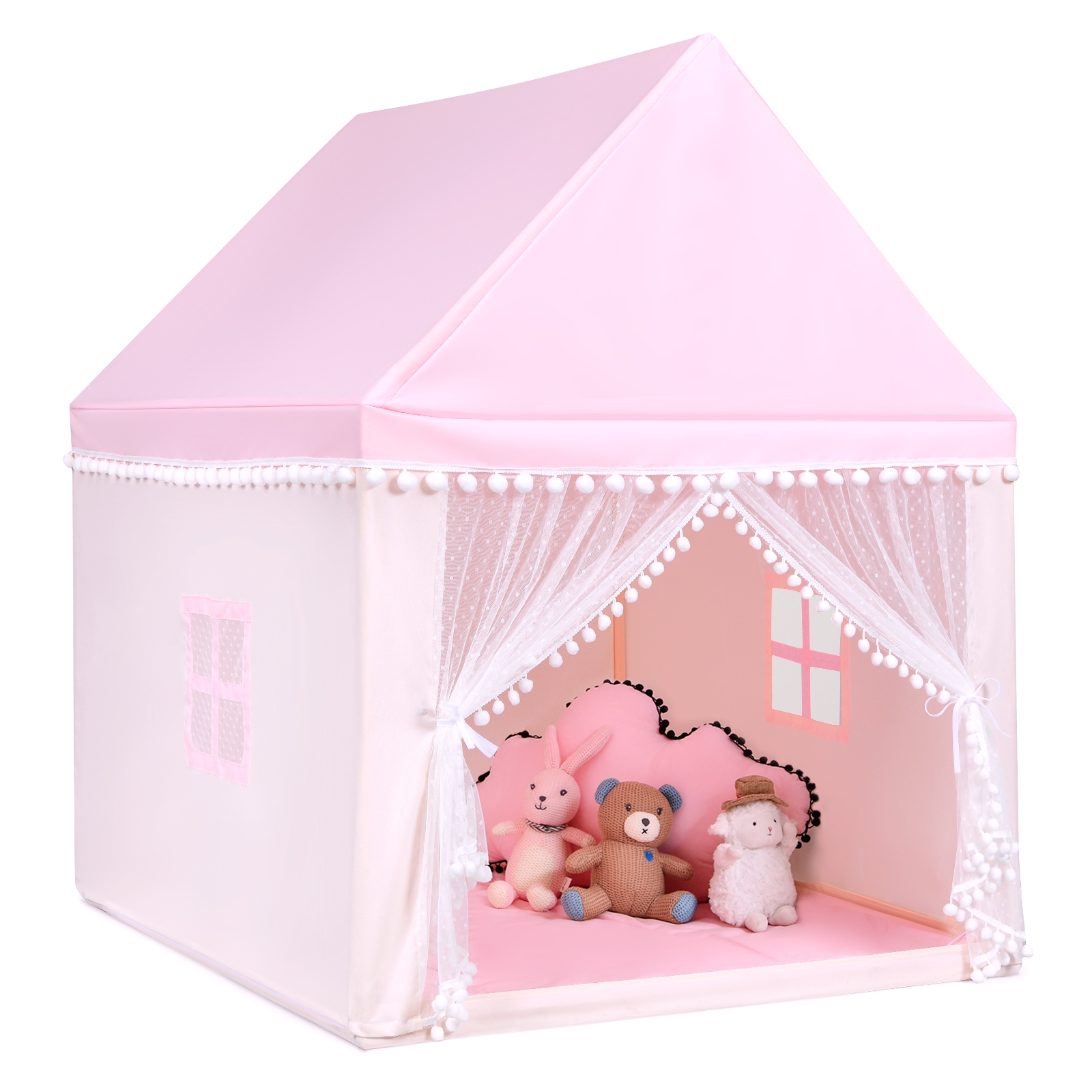 casa gioco per bambini casetta rosa principessa da giardino altezza cm 118 