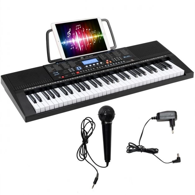 Pianoforte elettrico con microfono piano digitale per bambini e principianti tastiera elettronica con 61 tasti Ausla regalo