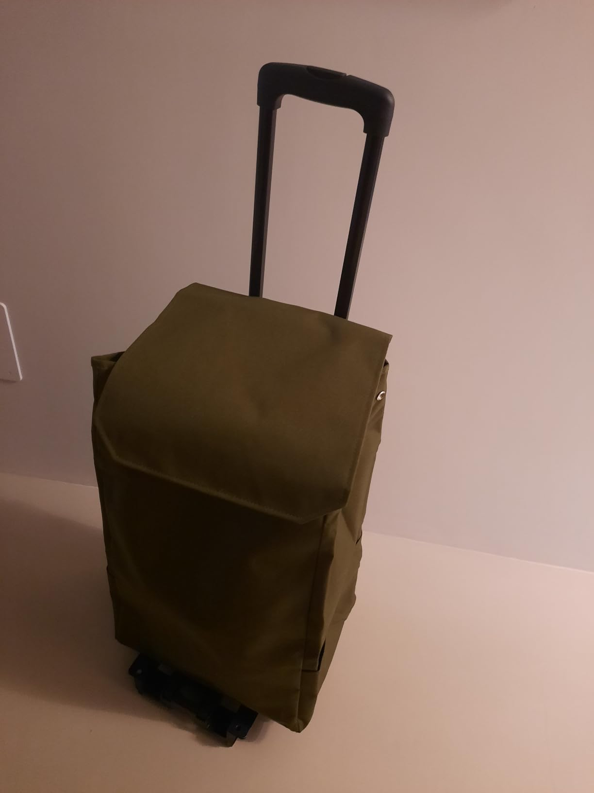 Carrello pieghevole con borsa rimovibile, Carrello portatile della spesa con  2 ruote flessibili in ABS Verde - Costway