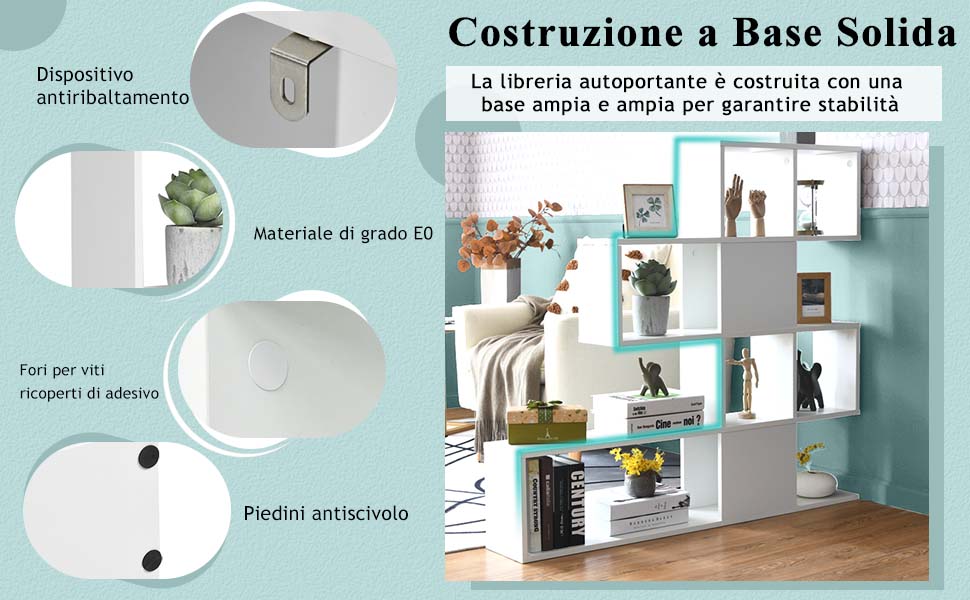 JFOZDM 3 livelli Libreria Angolare, Libreria d'angolo, Legno libreria a L, Libreria da Parete, Risparmia Spazio, Scaffale Angolare per soggiorno, camera da letto, ufficio, studio, Colore del Legno